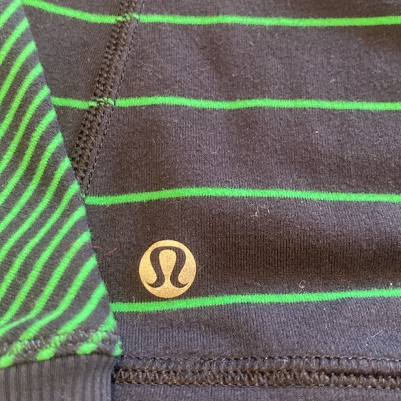 Lululemon Full Tilt L/S Slalom Stripe Inkwell Hyper Stripe Green Bean Inkwell 6 - Picture 8 of 11